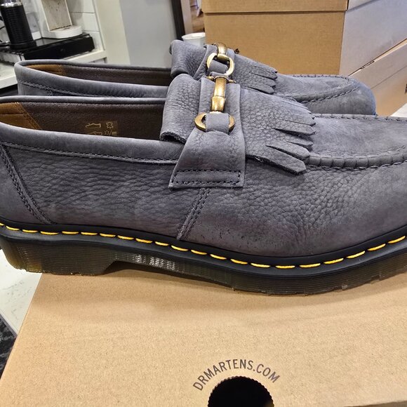 DR. MARTENS Adrian Snaffle Loafer Grey / Washed Denim 31588764 Mens US Size 13 - Picture 5 of 9